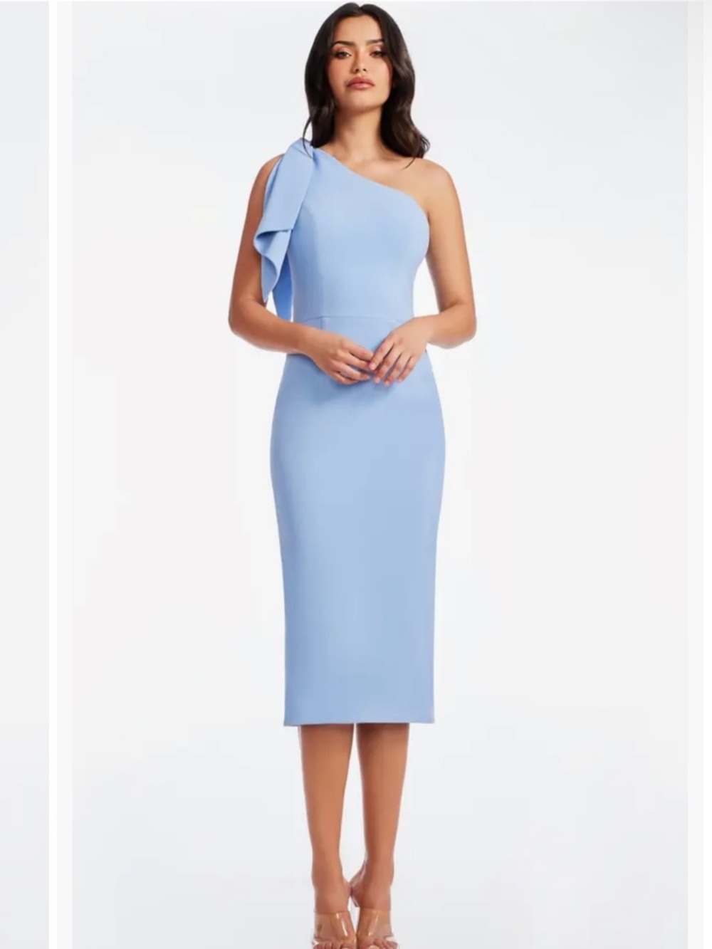 Dress the population Tiffany one shoulder midi dress
